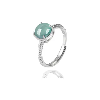 Double Happiness Gift Ice Type Jadeite Rings Unisex