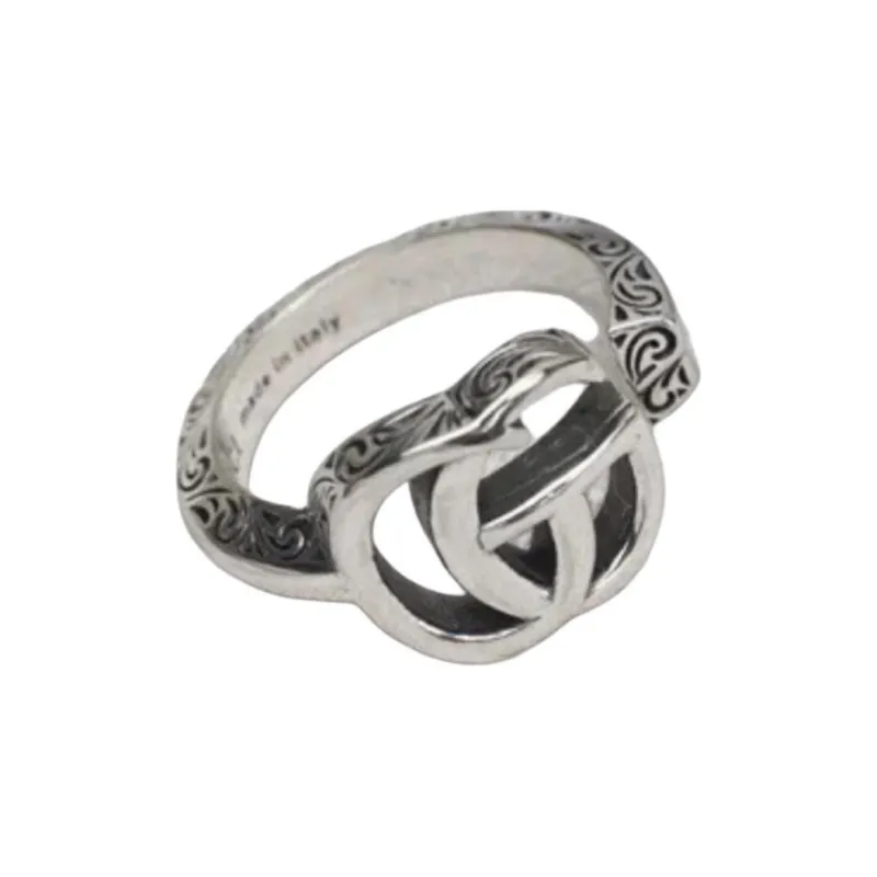 GUCCI GG Marmont 925 Sterling Silver Rings Unisex Silver-0