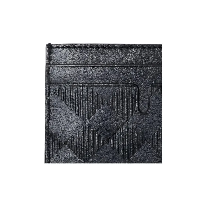 Burberry Calfskin Card Holder Men's Black-4