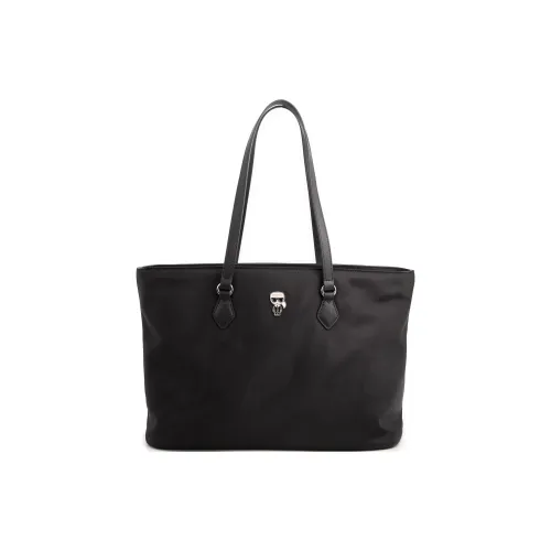 warmth LAGERFELD Top Grain Cow Leather One Shoulder Handbag Women's Black