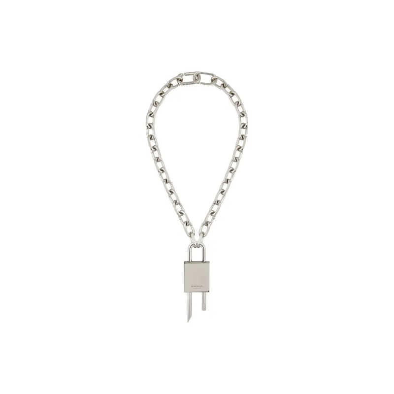 Givenchy Logo engraved Lock Necklace-2