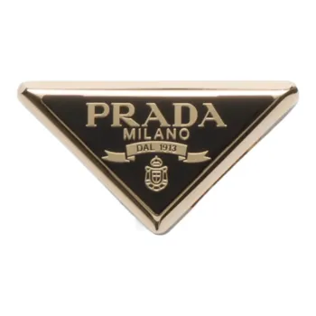 PRADA Metal, Enamel Scarf Clip Women's Black