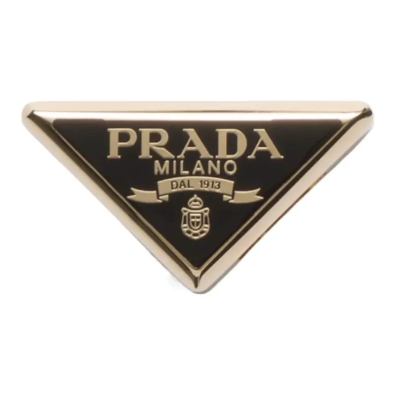 PRADA Metal, Enamel Scarf Clip Women's Black-0
