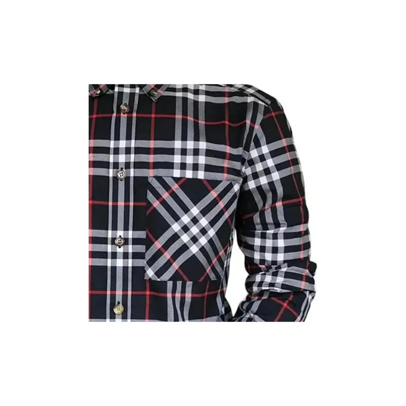 Burberry Shirts Men Black-5
