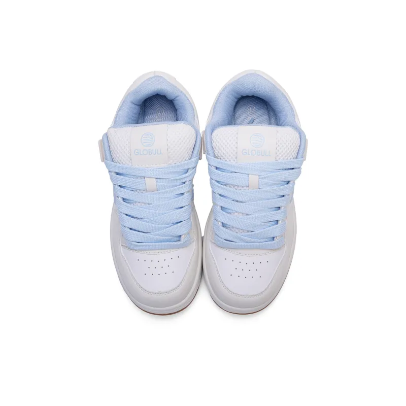 GLO BULL Skateboard Shoes Unisex Low Top Beige Blue-3