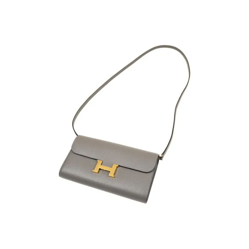HERMES Constance To Go Epsom Leather Handheld Shoulder Bag Crossbody Bag Wallet Women's 0L Grismeyer Cumulonimbus Gray-3