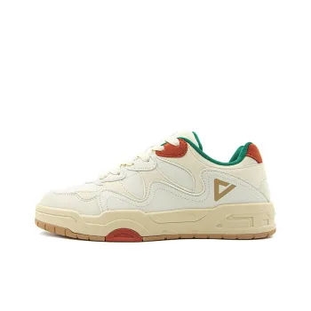 PEAK Classic Heritage Cushioned Wear Resistant Lightweight Low Top Skateboard Shoes Men's White Red