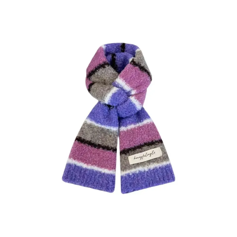 PISHUSHU Polyester Knit Scarves Women's-7