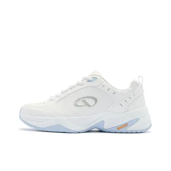 QIAODAN Cushioning Coverage Rebound Wear Resistant Breathable Slip Resistant Low Top Casual Shoes Men's White Blue