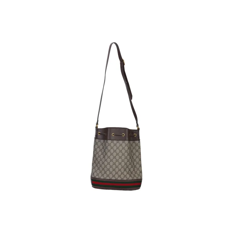 GUCCI Ophidia Canvas With Leather Bucket Bag Crossbody Bag Regular Women's Ebony/Brown-2