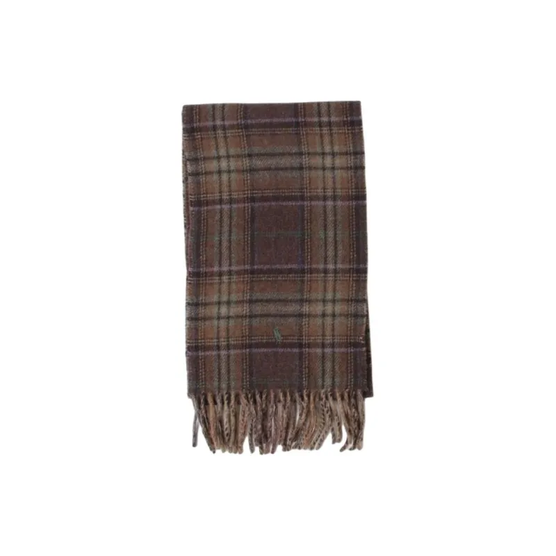 Polo Ralph Lauren Wool Knit Scarves Men's Brown-1