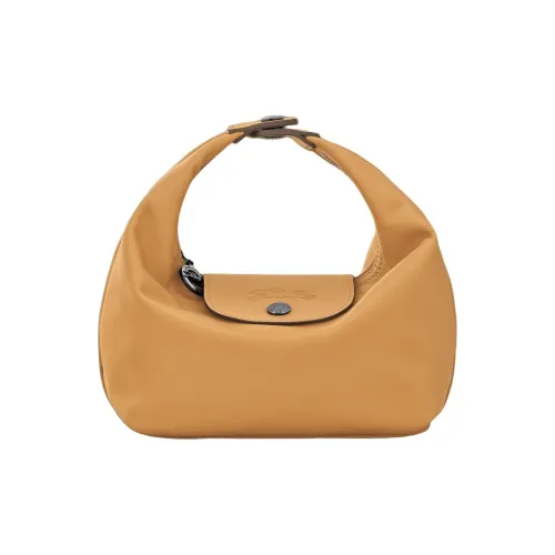 LONGCHAMP Le Pliage Xtra Cow Leather Lunch Box Bag Tofu Handbag Extra Small Women's Maple Syrup
