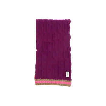 GUCCI Wool Knit Scarves Women's Purple