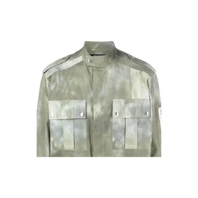 BALMAIN Faded effect Military Jacket-4