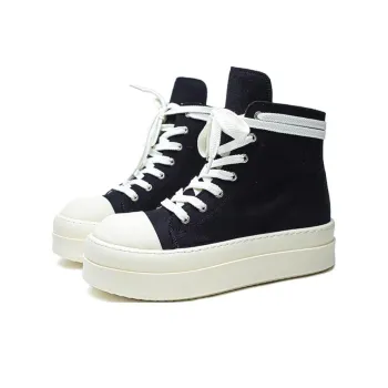Year By Year Slip Resistant High Top Skateboard Shoes Unisex Black