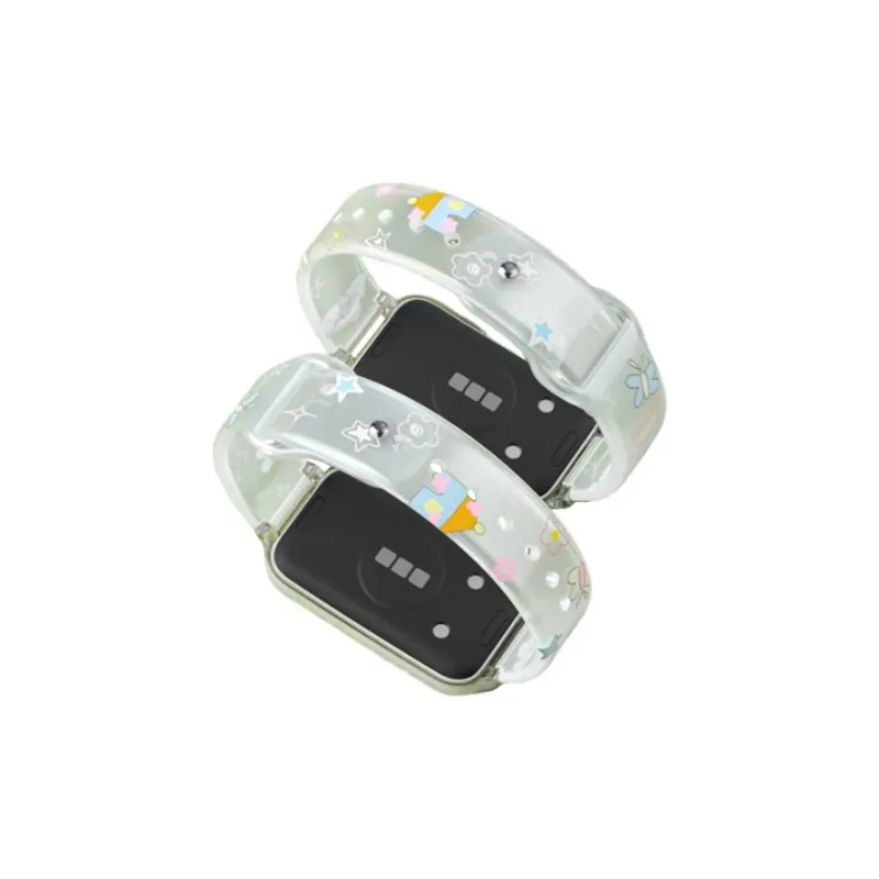 CHUANGYIDA Red Beige Compatibility Watch Band 150~190mm Silicone Material-4