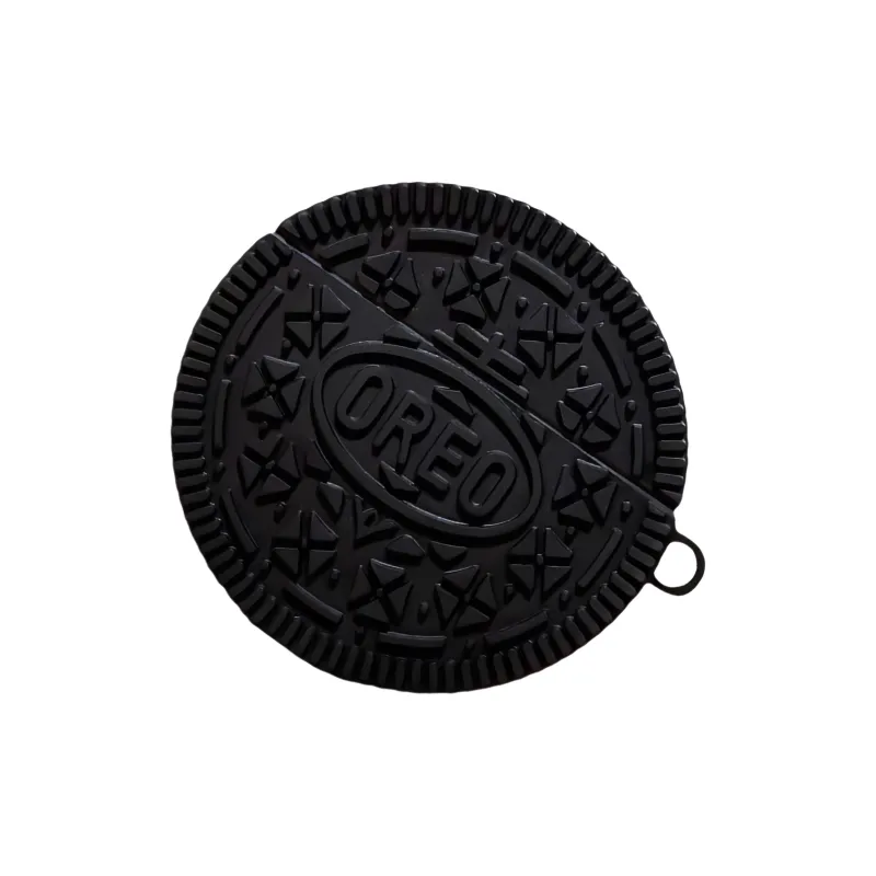 BYZ AirPods Silicone Black Biscuit Silicone Headphone Case Compatible With Apple AirPods Protective Case-2