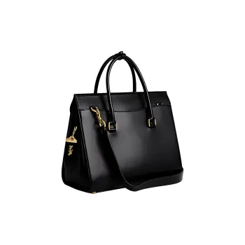 COACH Calfskin Briefcase, Shoulder Bag, Crossbody Bag, Handbag Tubas Women's Black