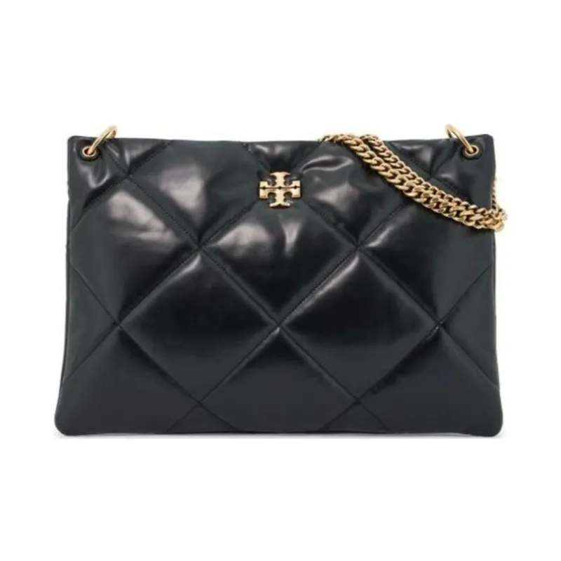 TORY BURCH Kira Diamond Quilt Satchel Black-3