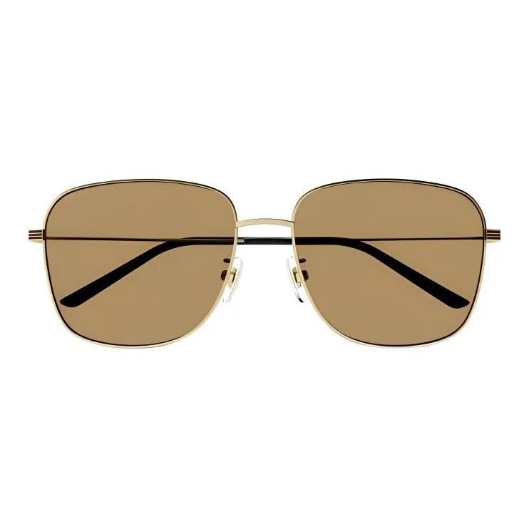 GUCCI Square Frame Metal Sunglasses-1