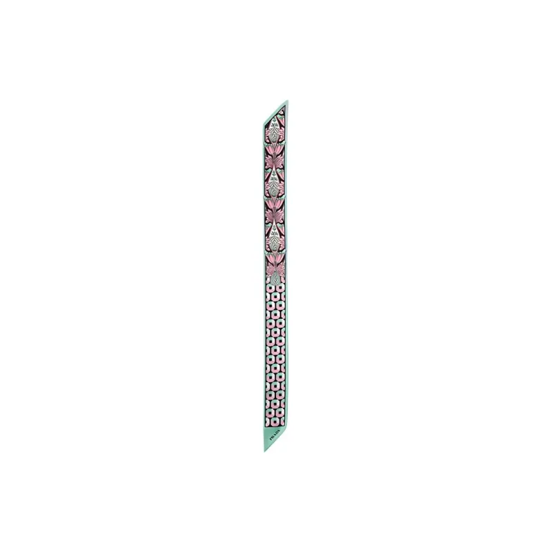 PRADA Silk Scarves Women's Green/Pink-1