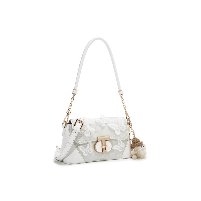 Carit&Koty Polyurethane Synthetic Leather Handbag Shoulder Bag Crossbody Bag Medium Size Women's Pink White Black-2