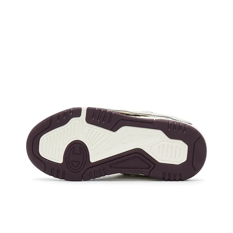 Champion Buckle Fun Coco Skate Low Top Skateboard Shoes Women's Milk White/Burgundy-4