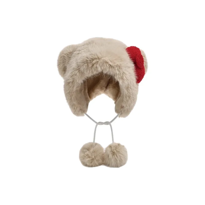FREE RABBITⅡ Thickened Warm Ear Protection Plush Trapper Hats Women's-0