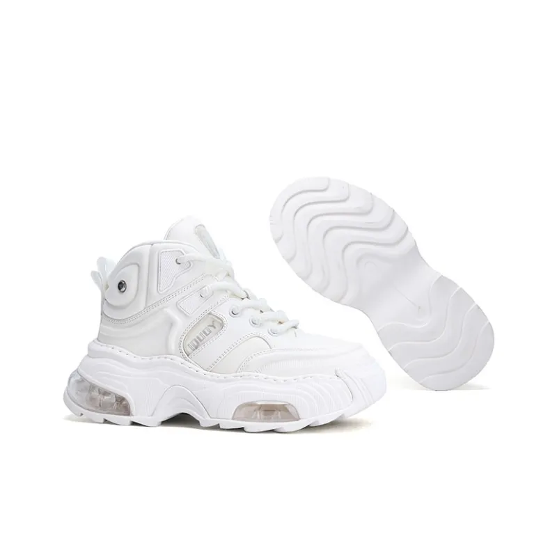 U7 High Top Chunky Sneakers Men's White-3