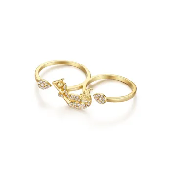 Glam Ever Gold Plated Rings Women's