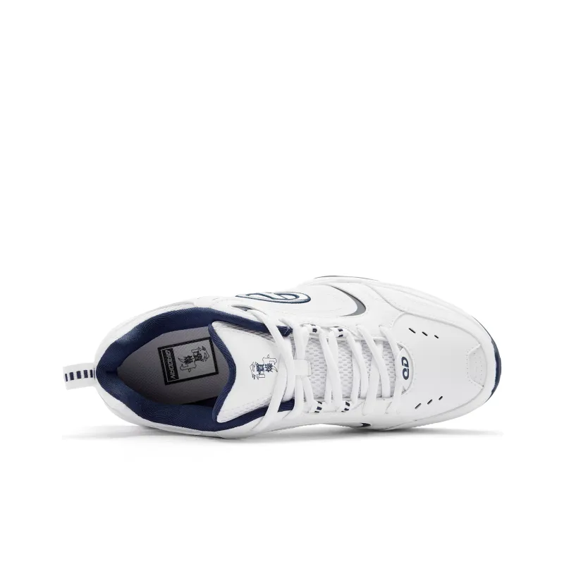 QIAODAN Samoy Badminton Shoes Men Low Top Jordan White Graphite Blue-3