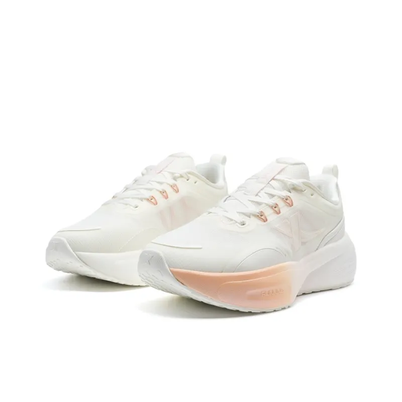 XTEP Mysterious Feather Anti-Slip Wear-Resistant Low-Top Running Shoes Women's White-3