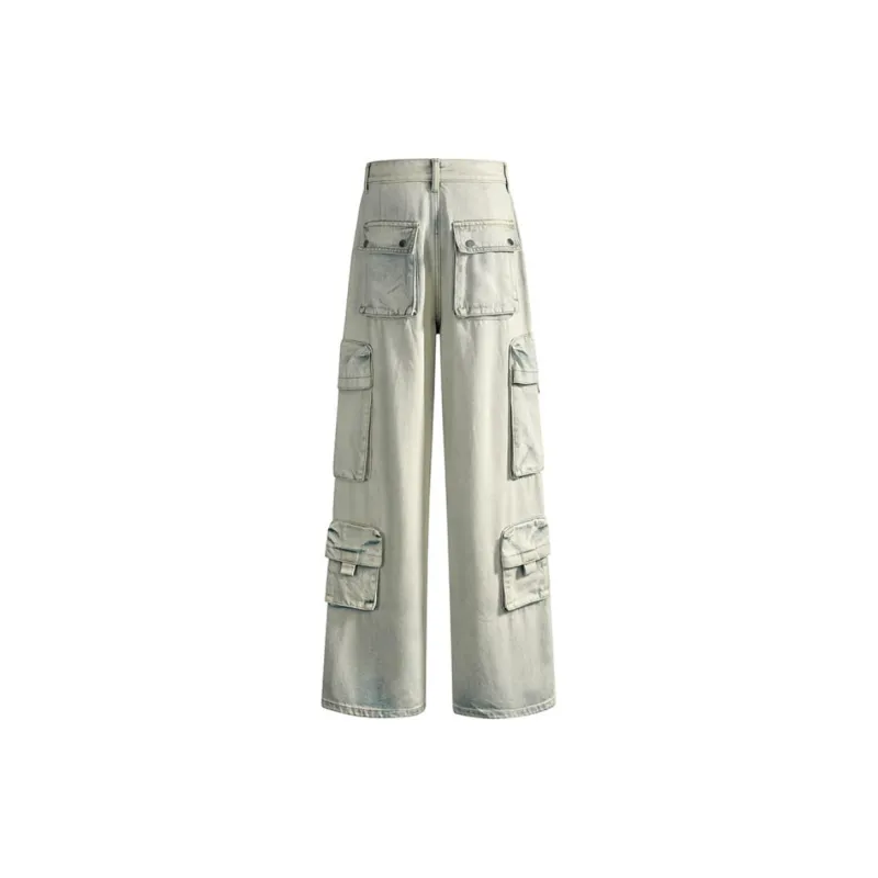 Wen Shan Jeans Unisex Washed White-6