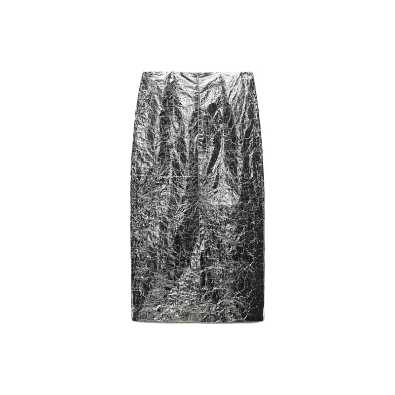ZARA ZW Series Casual Long Skirts Women's Silver-1