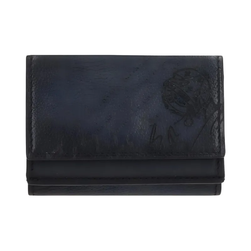 BERLUTI Scritto Leather Wallet Regular Men's Black-0