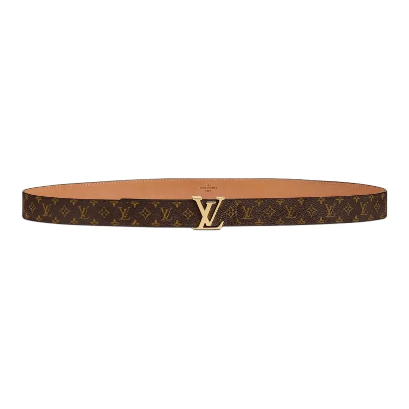 LOUIS VUITTON Canvas Leather Belts Unisex Brown Width 2.5cm-2