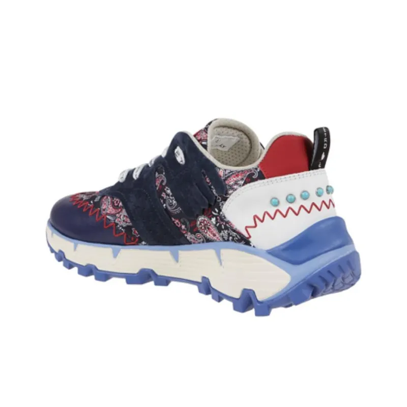 ETRO Wear-Resistant Low-Top Casual Shoes Men's Dark Blue-4