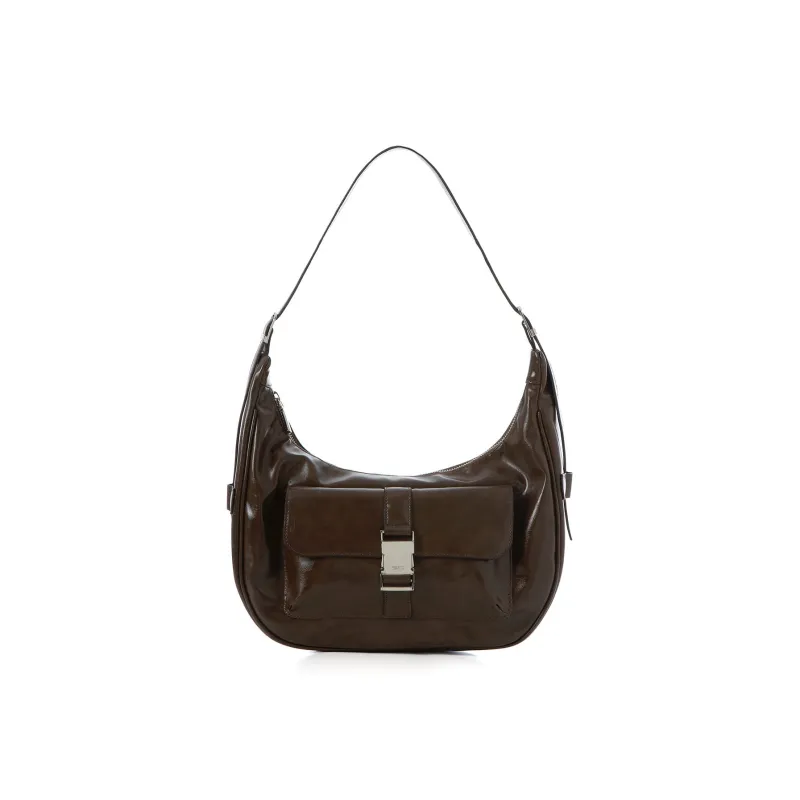SQUARE Line Cow Leather Shoulder Bag Tubas Women's-3