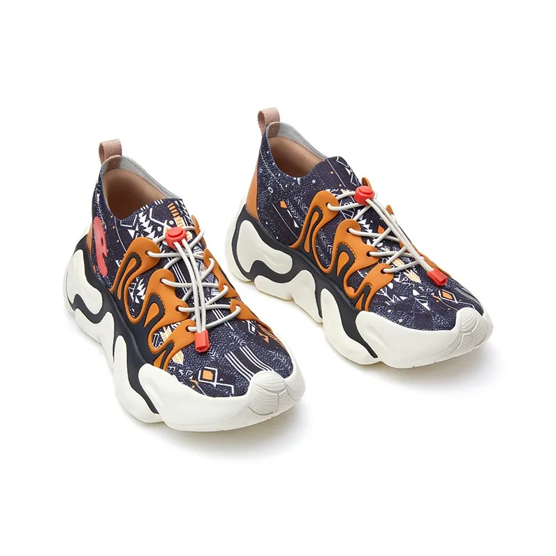 U.IN Painted Travel Shoes Low Top Chunky Sneakers Unisex-17