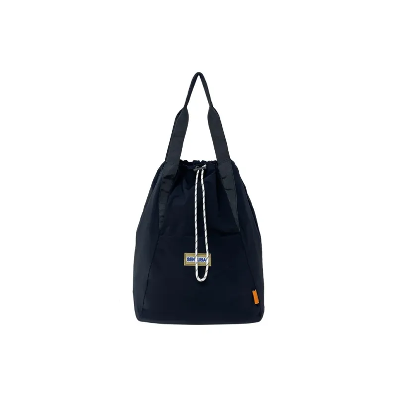 DCLOUD Nylon Fabric Double Shoulder Handbag, Shoulder Bag Unisex Ecru Khaki & Green & Black & Black Blue Multicolor-10
