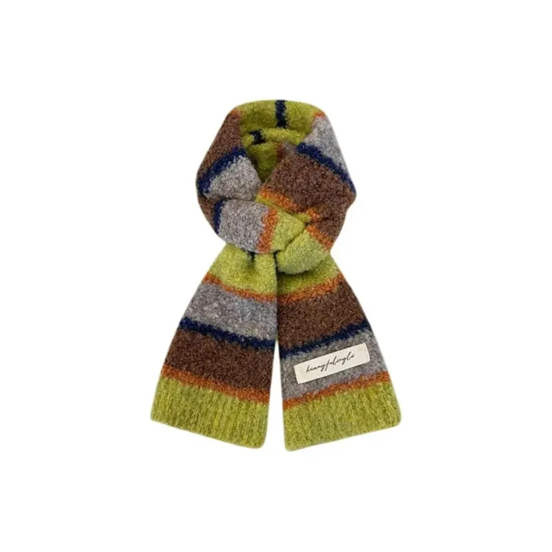 PISHUSHU Polyester Knit Scarves Women's-2