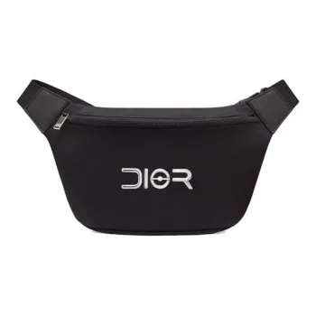 DIOR Sorayama Collaboration Nylon Fanny Pack Unisex Black