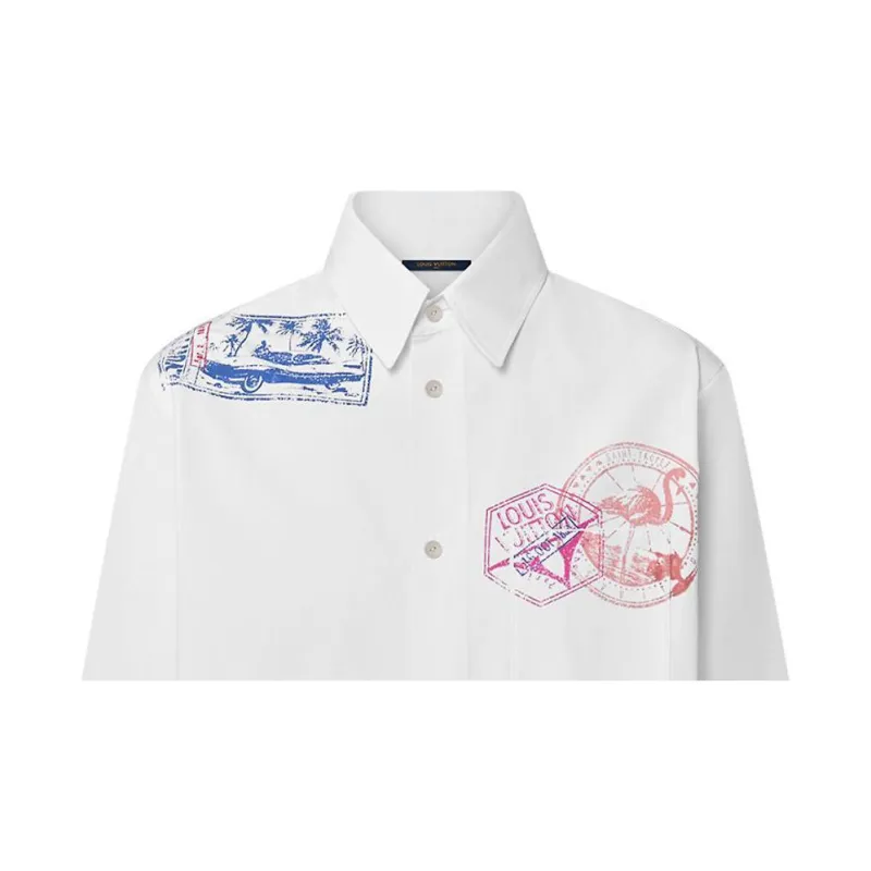 LOUIS VUITTON Travel Stamp Long Shirt-4