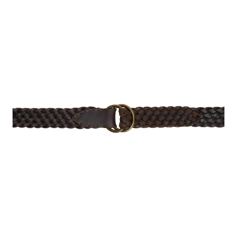 Ralph Lauren Brushed Vegetable Tanned Leather Leather Belts Men's Brown Width: 3CM-0