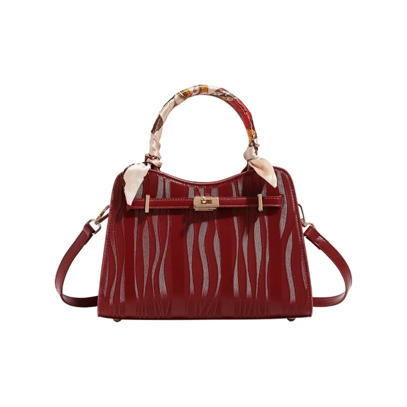 H YXIANG Microfiber Synthetic Leather Shoulder Bag Crossbody Bag Handbag Women's Burgundy-0