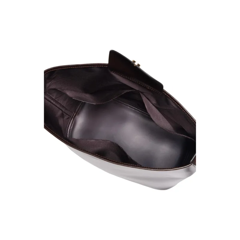 UNIQLO Synthetic Leather Shoulder Bag Unisex Black-5