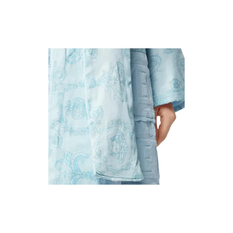 VERSACE FW23 Bathrobes Unisex Light Blue-5