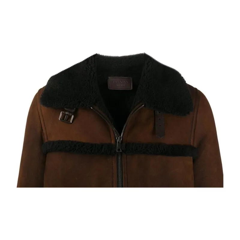PRADA Leather Jackets Men Brown-4