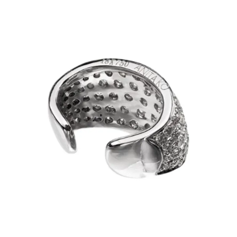 Anita Ko 18kt White Gold Galaxy Diamond Ear Cuff-2