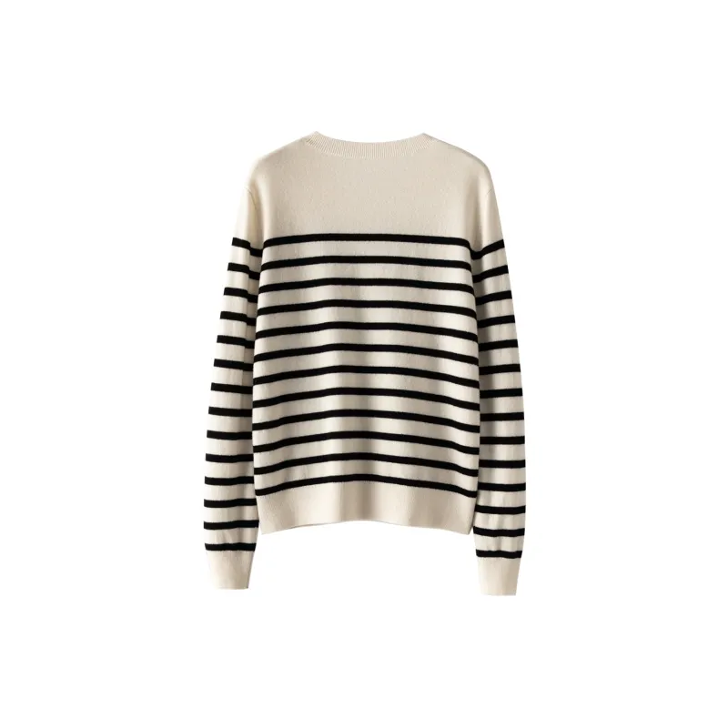 H YXIANG Sweater Women's White+Black-1